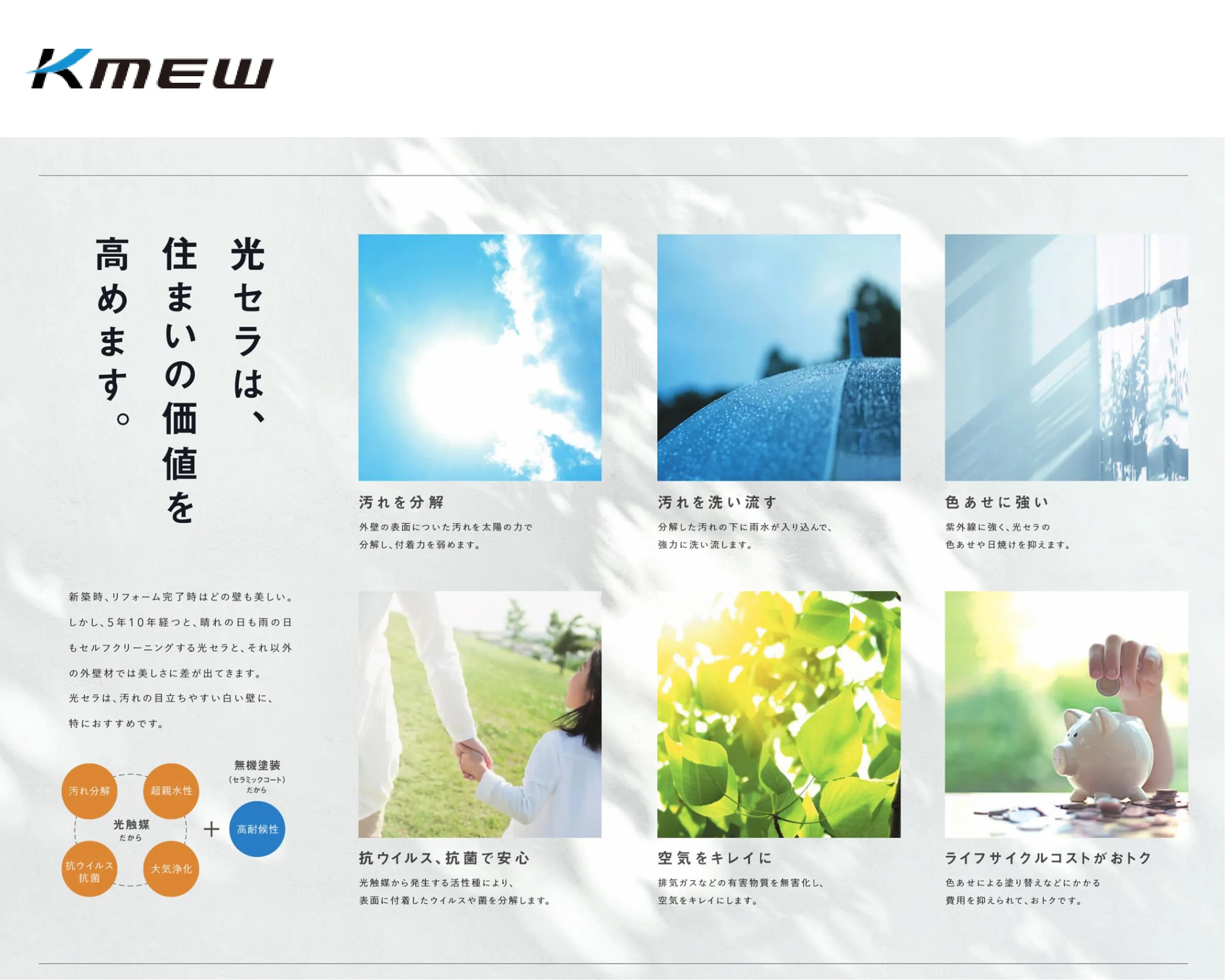 光セラは住まいの価値を高めます。