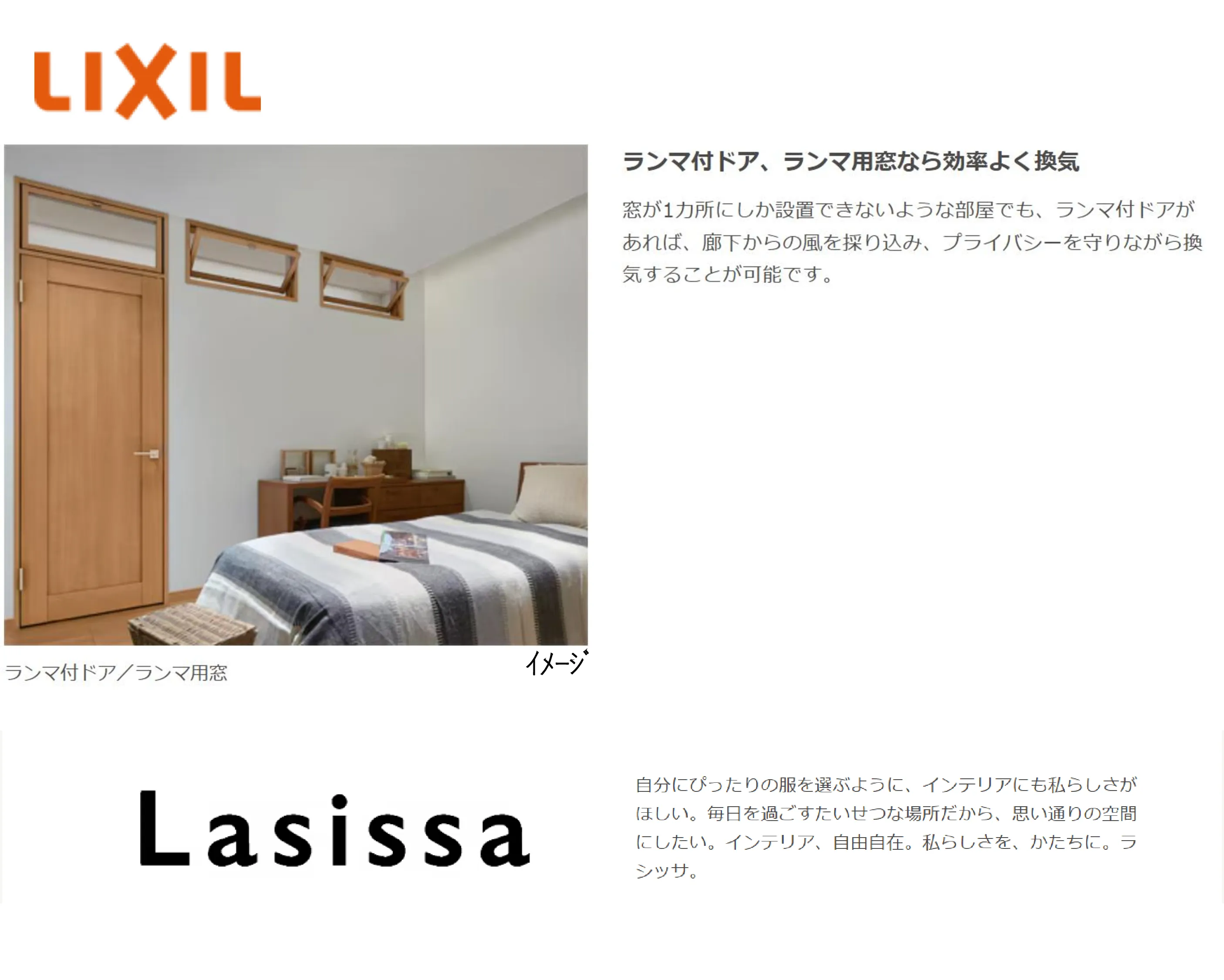 リクシル ラシッサ ランマ付きドア・ランマ用窓