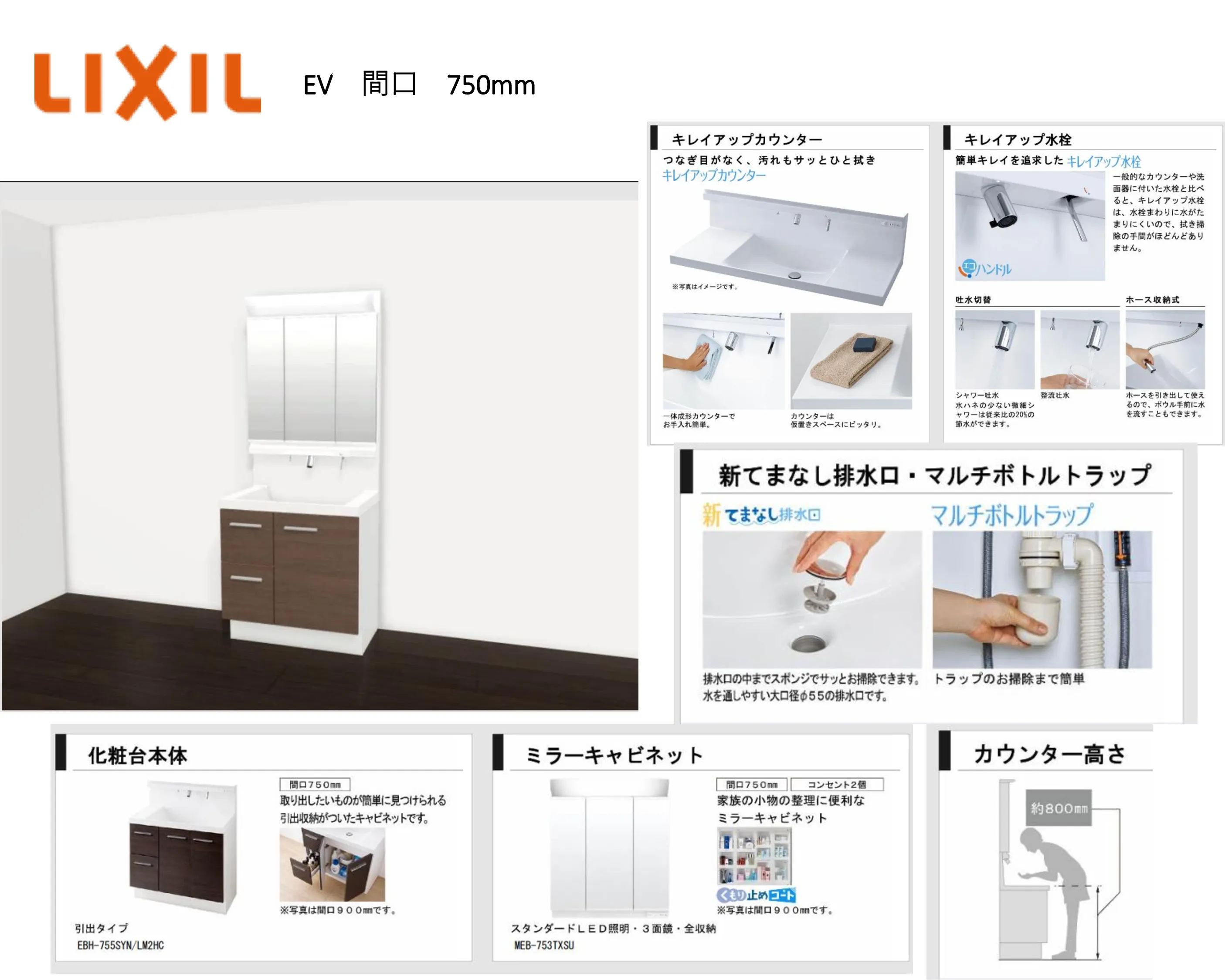 リクシル洗面化粧台